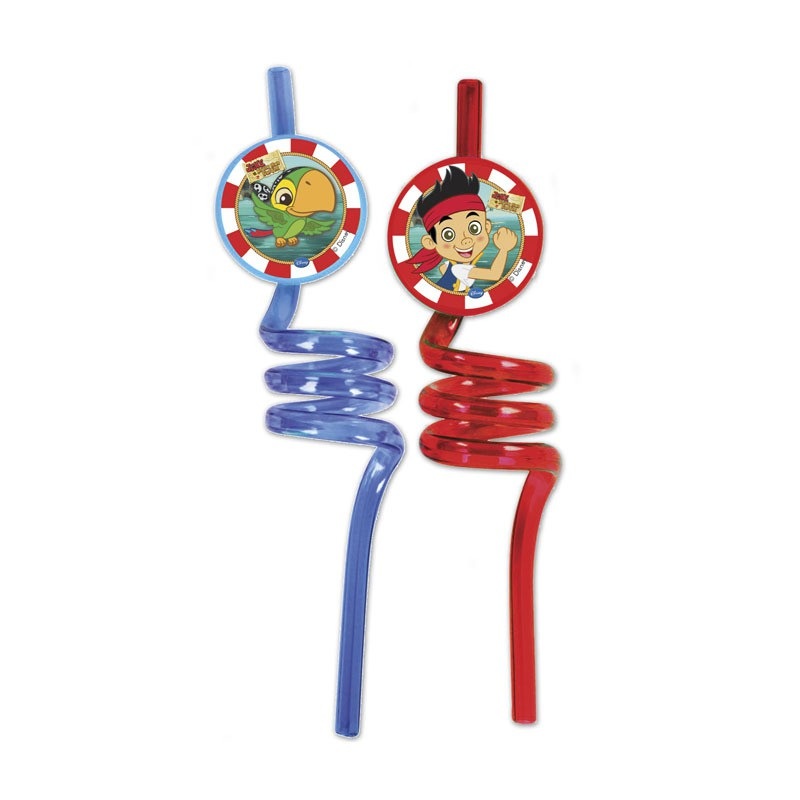 2 Captain Jake Swirl straws 27cm
