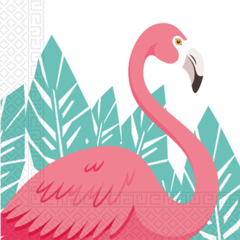 20 flamingo flamenco napkins 33cm