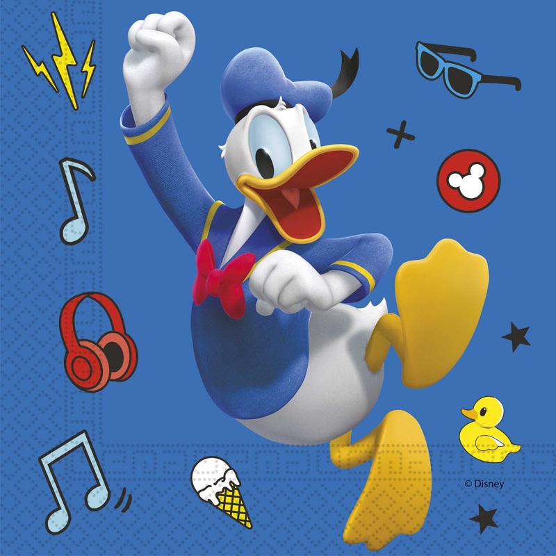 20 Happy Mickey Mouse napkins 33cm