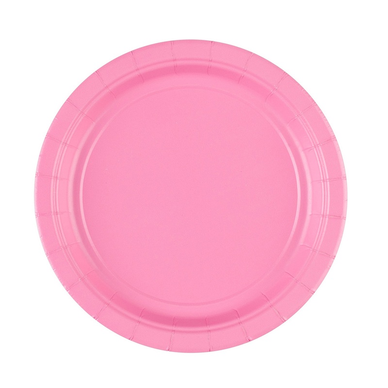 20 paper plates Mila light pink 17.7cm