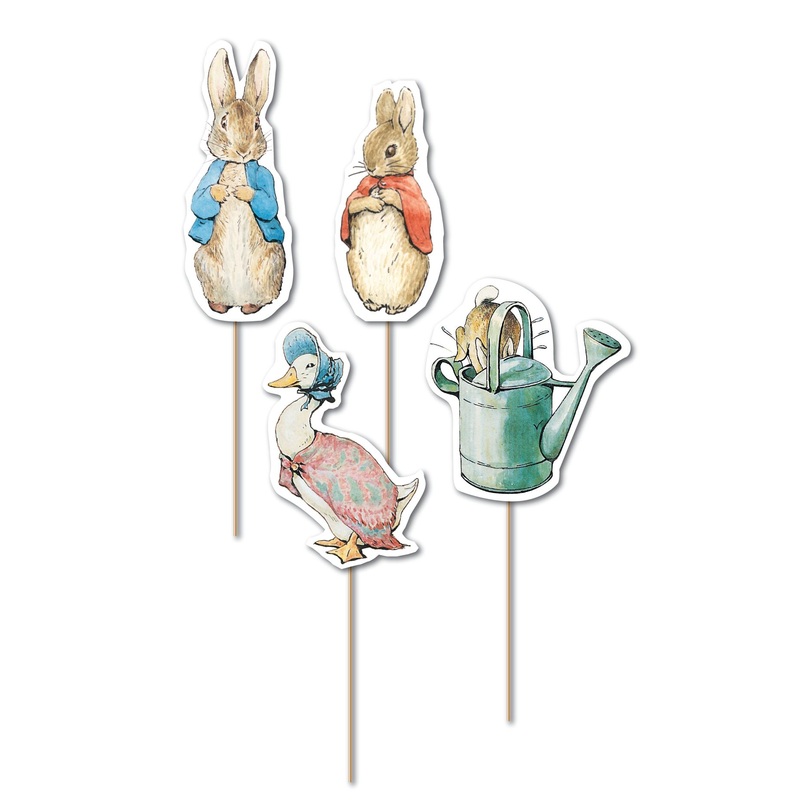 4 Peter Hase cake decoration skewers 10.5cm