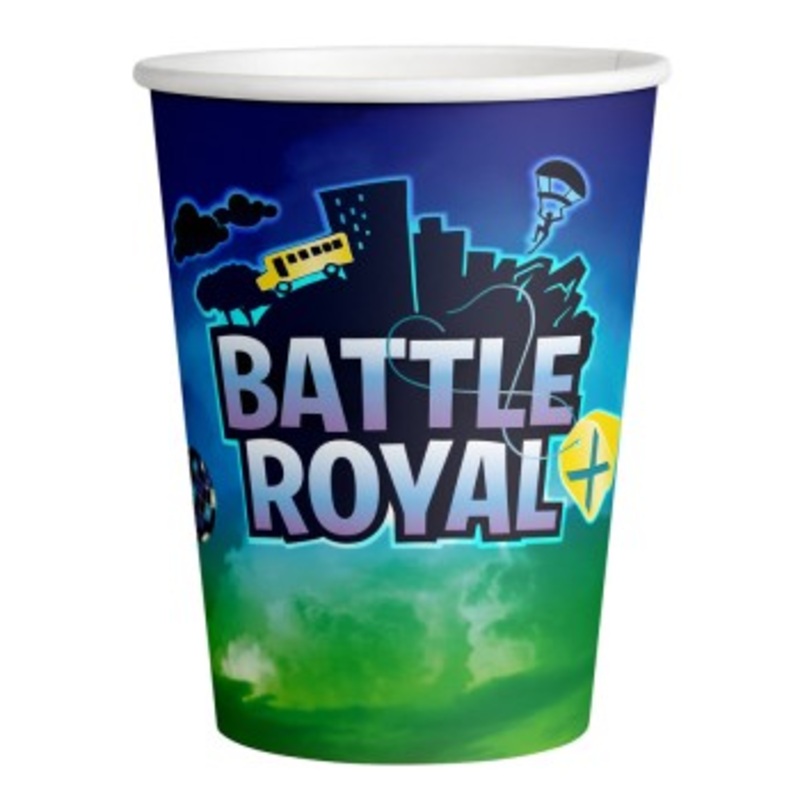8 Battle Royal Birthday cups 250ml