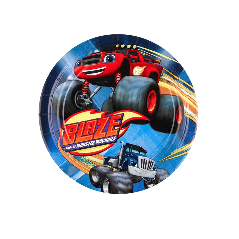 8 Blaze Run paper plates 18cm