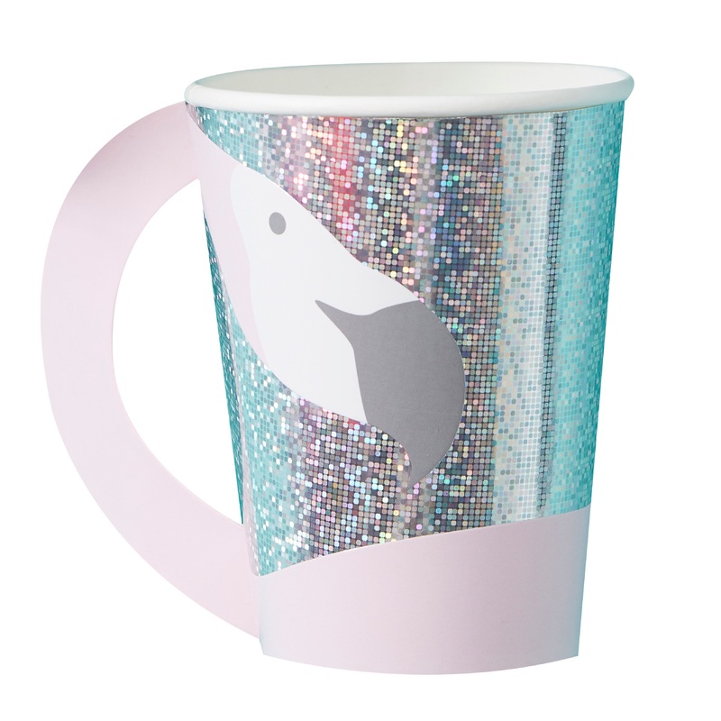 8 Disco Nights Flamingo paper cups
