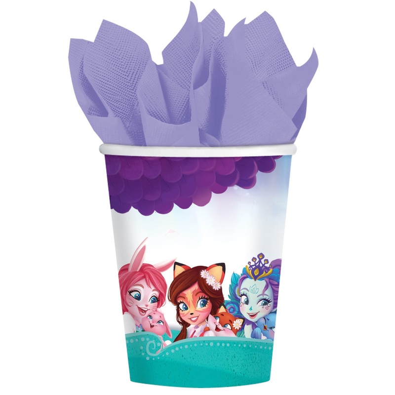 8 Enchantimals Love for Animals paper cups 250ml