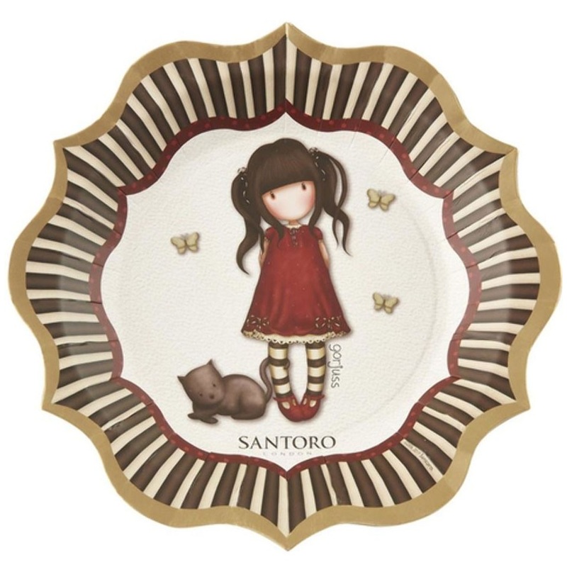 8 Santoro Gorjuss Ruby plates 23cm