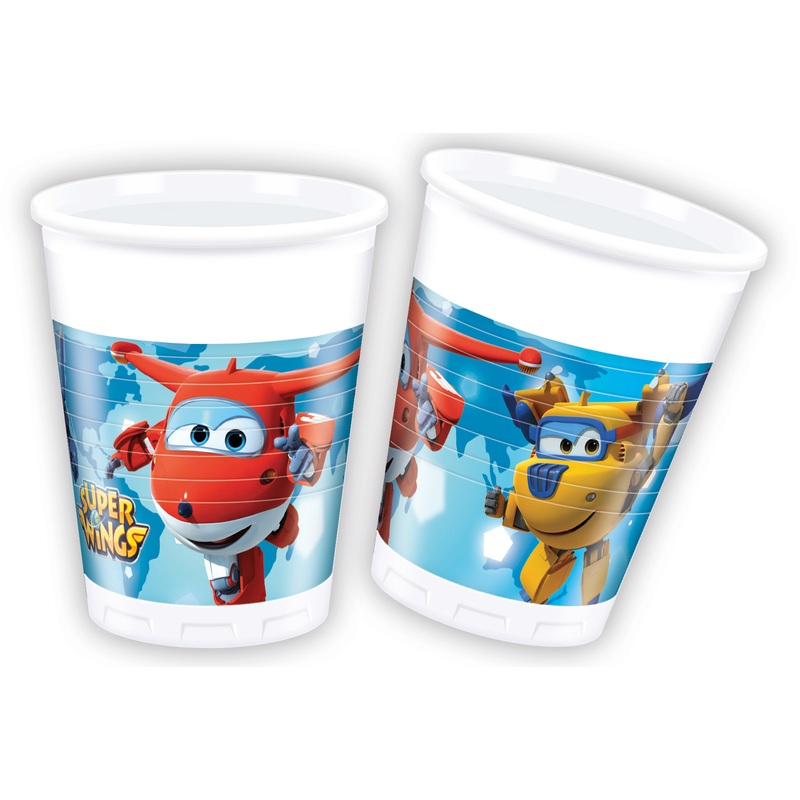 8 Super Wings Heroes Of The Skies Plastic Cups 200ml