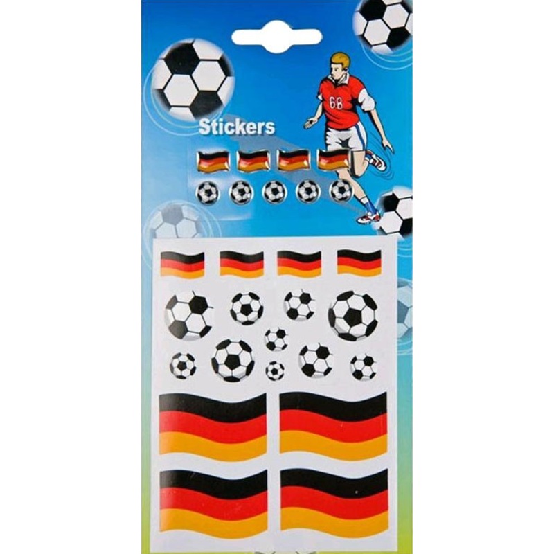 Black red gold soccer sticker