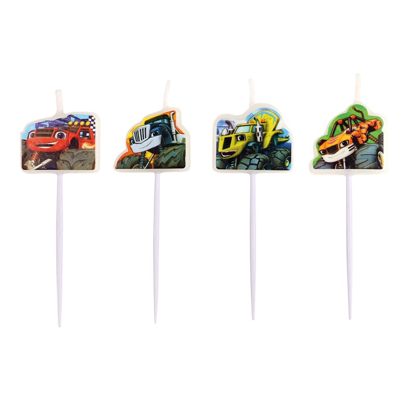 Blaze And The Monster Machines Cake Candle 4 Pieces