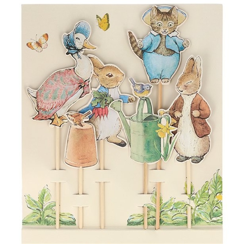 Cake topper set Peter Rabbit 6 pieces