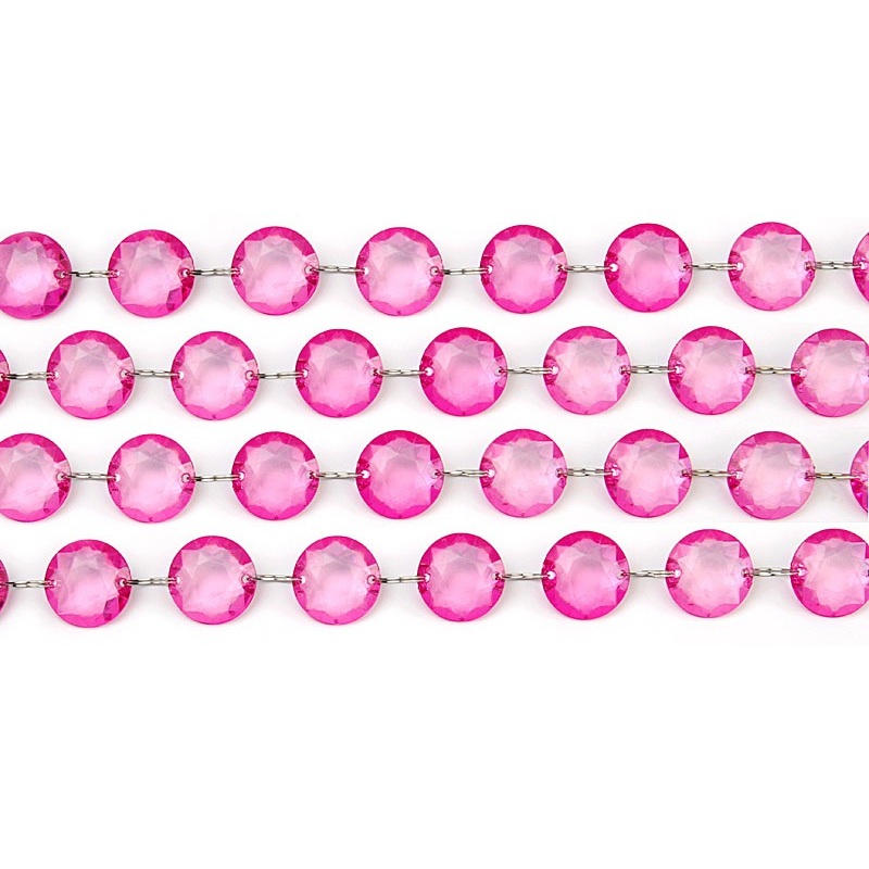 Crystal pearl hanger pink 1m