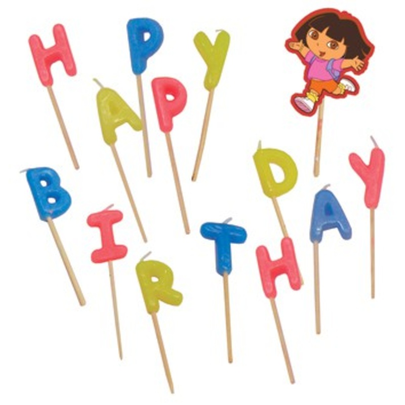 Dora's Adventure Happy Birthday Cake Candles