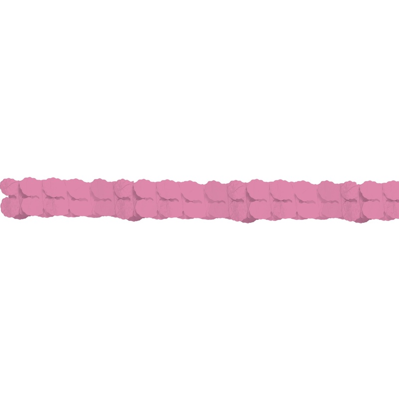 Paper garland in pink 365cm