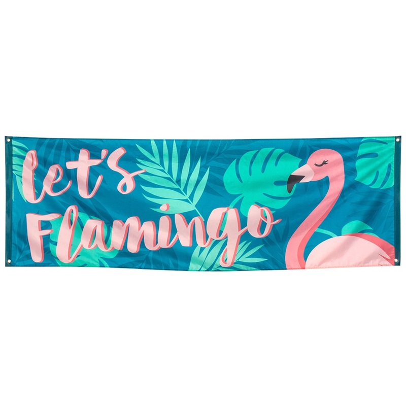 Party flamingo banner 2.2mx 74cm