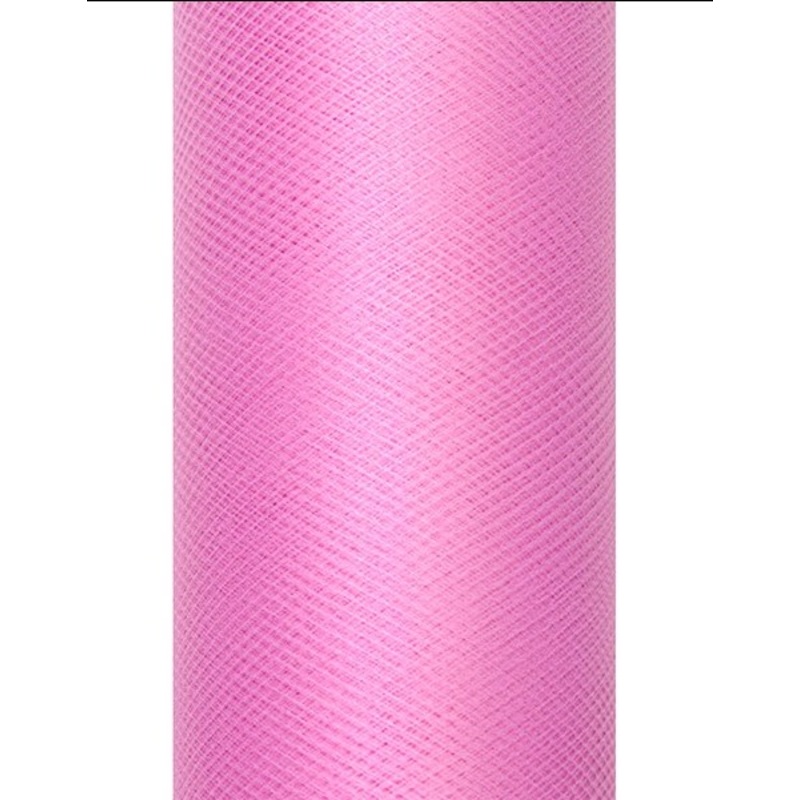 Tulle fabric Luna pink 20m x 8cm