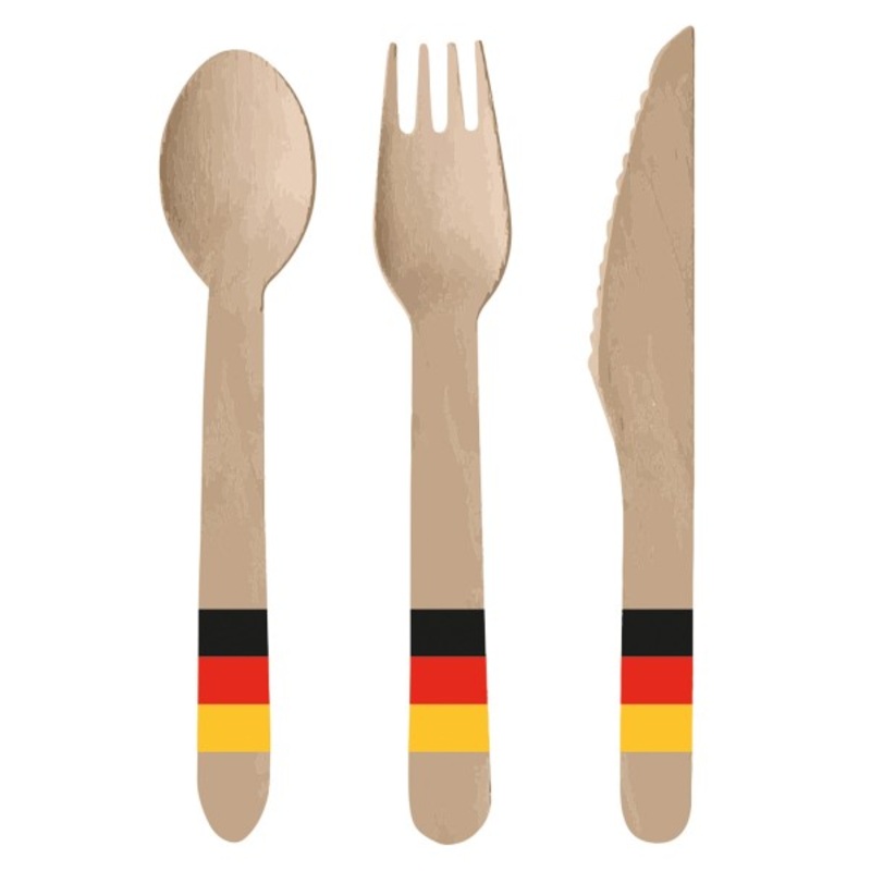 Wooden cutlery set - Germany 24 pieces
