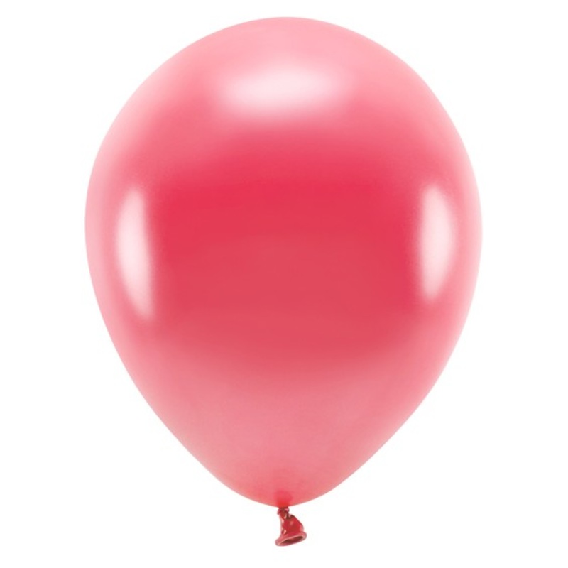 100 Eco metallic balloons coral 30cm