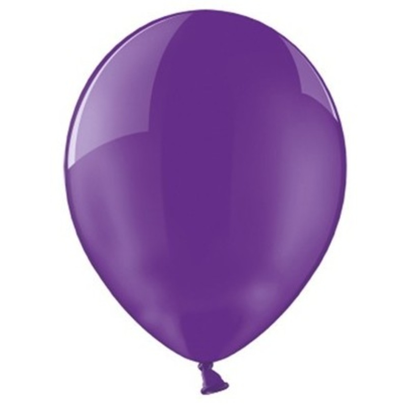 100 transparent party star balloons purple 12cm