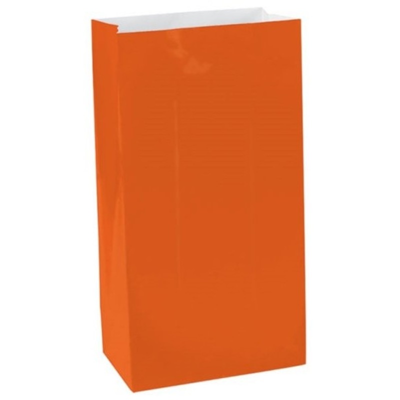 12 orange-colored gift bags Basel 16.5cm