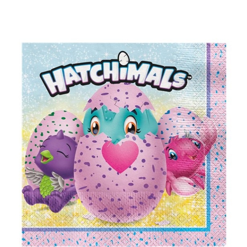 16 Hatchimals paper napkins 33cm