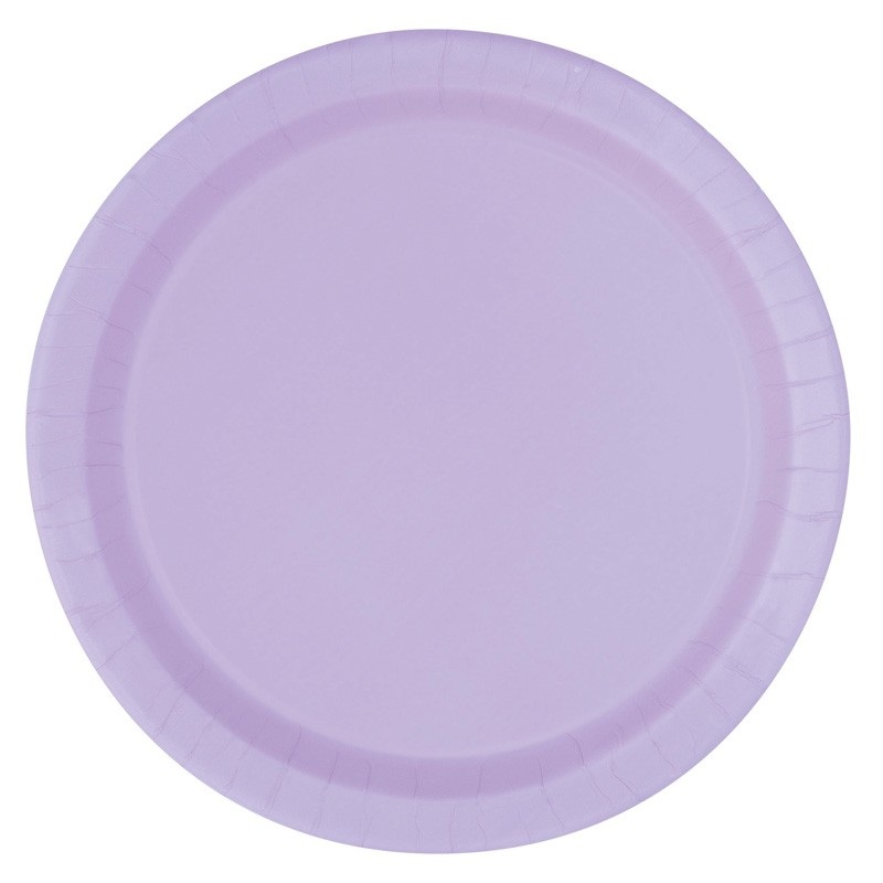 20 paper plates Vera lavender 18cm