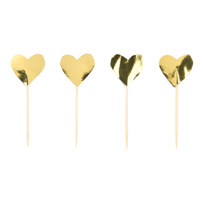 24 Little love heart skewers 6.5cm