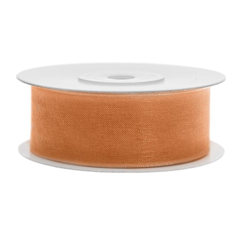 25m chiffon ribbon orange