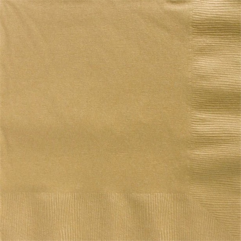 50 golden paper napkins Basel 40cm