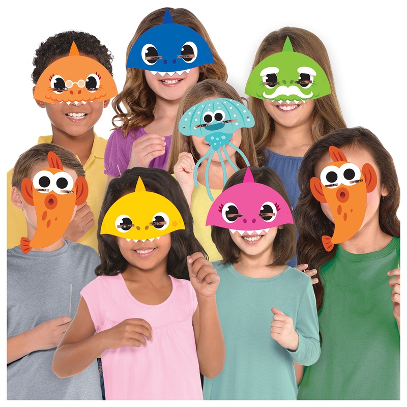8 Baby Shark Family Photo Props