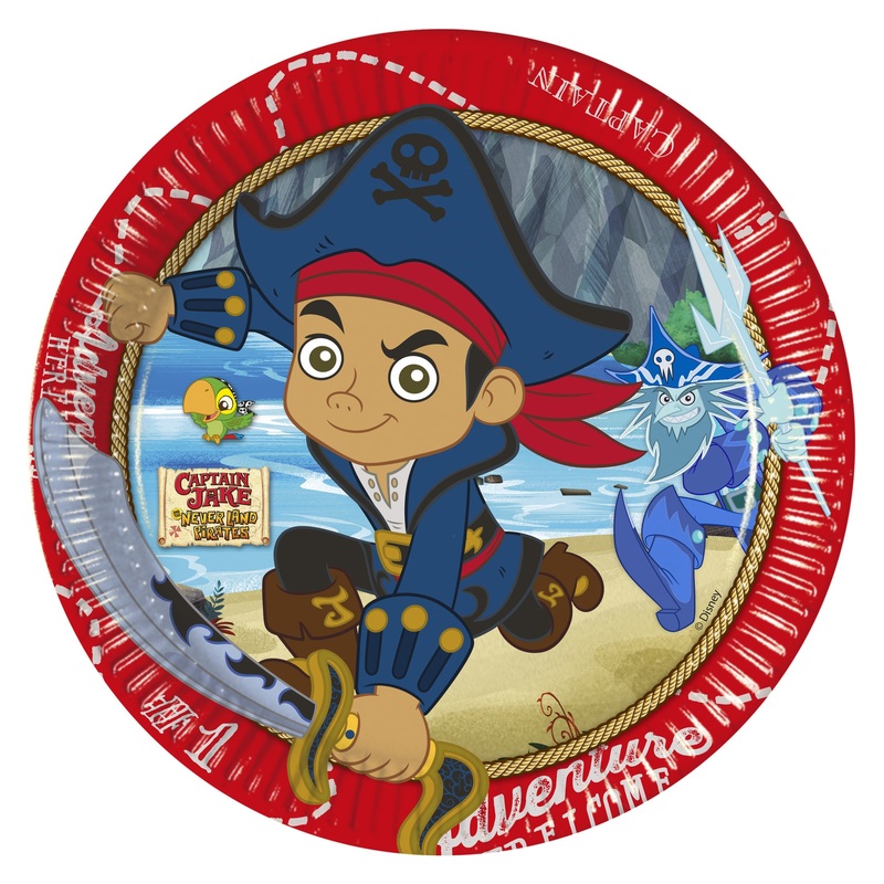 8 Neverland pirates adventure trip paper plates 23cm