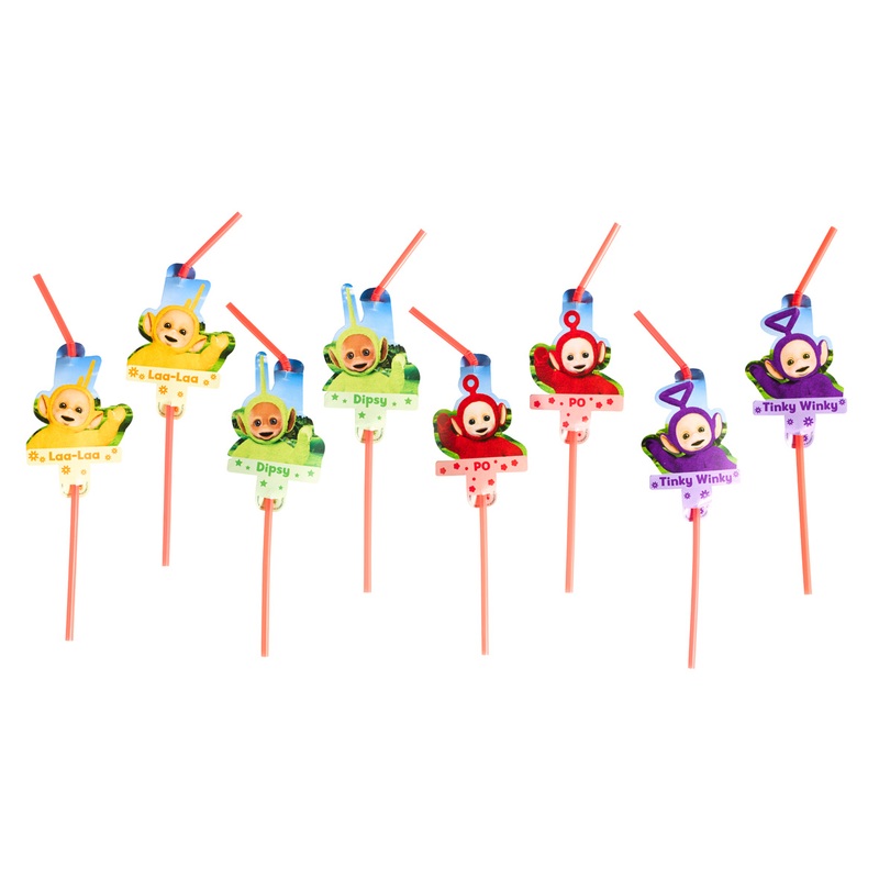 8 Teletubbies Fun straws 24cm