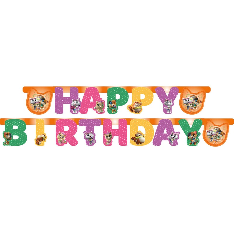 Birthday garland 44 cats