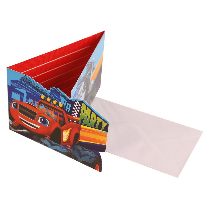 Blaze And The Monster Machines Invitation Card