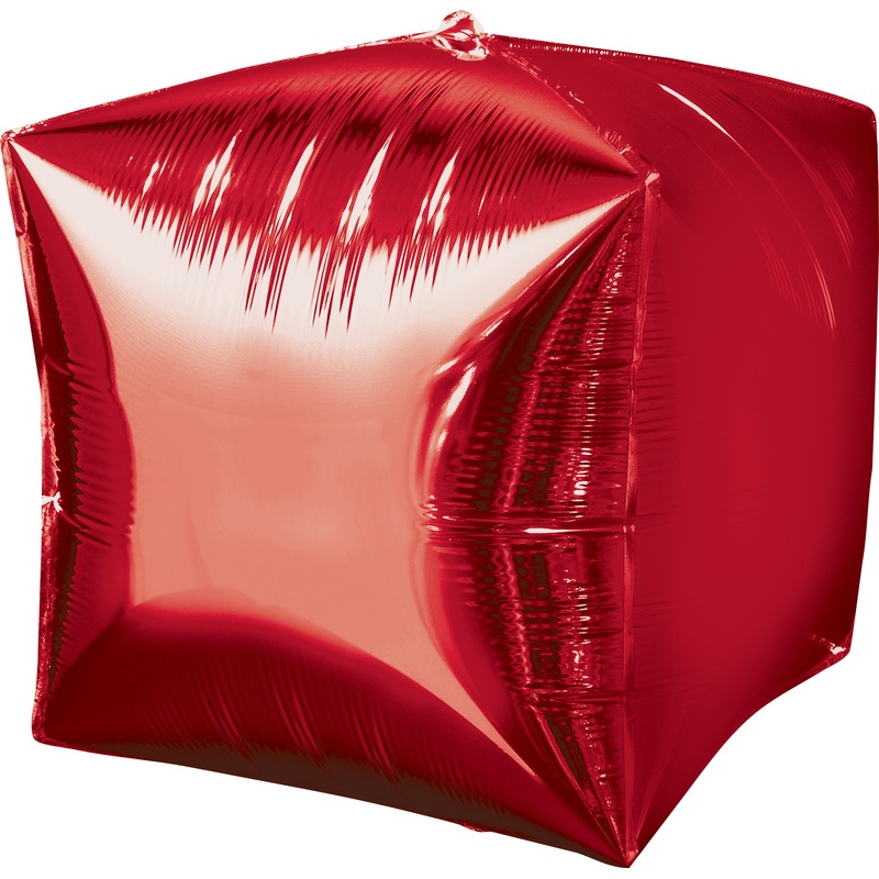 Cube balloon in red
