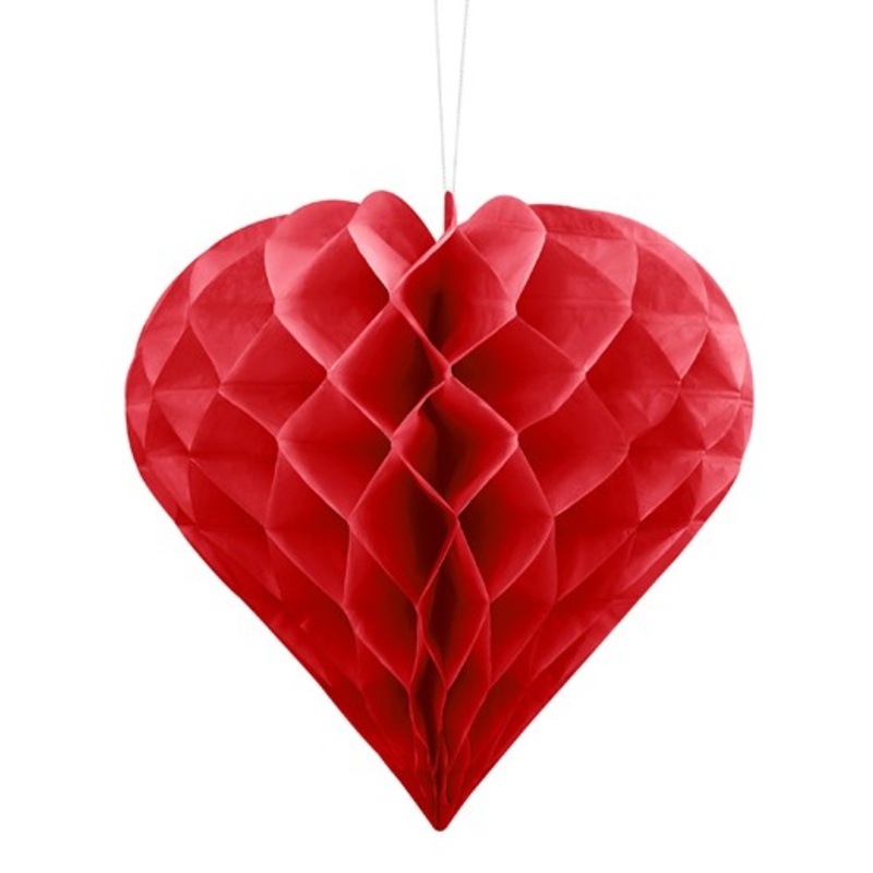Herzilein honeycomb ball red 20cm