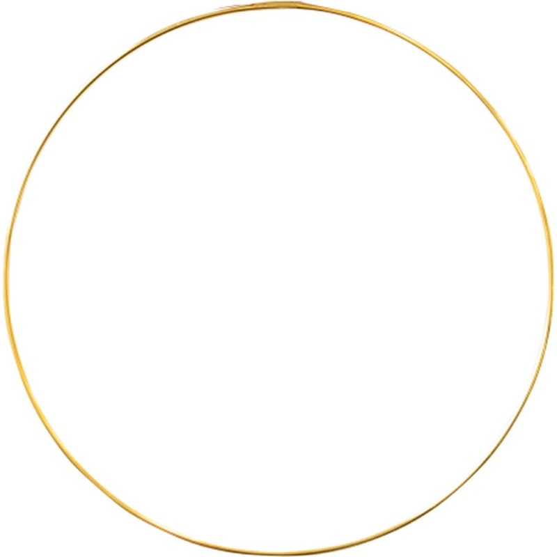 Metal ring gold for decorations 25cm