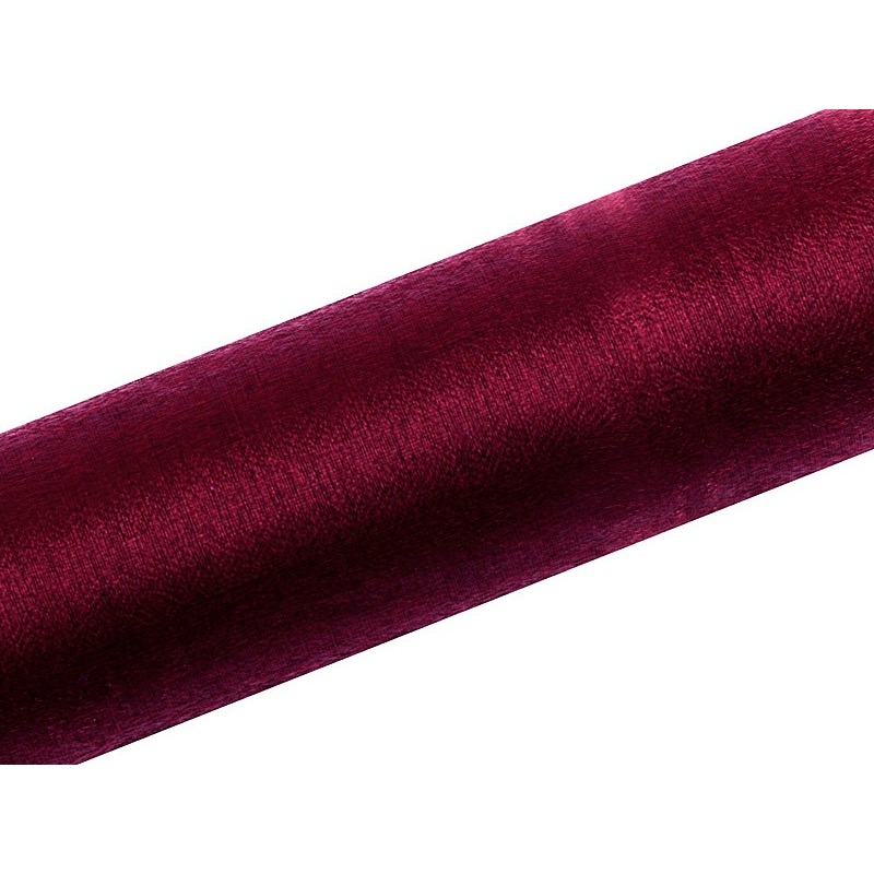 Organza fabric Elisa bordeaux red 9m x 16cm