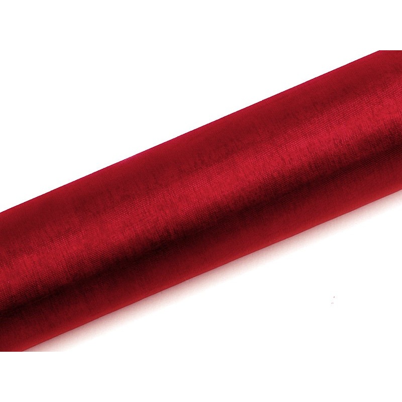 Organza fabric Julie red 9m x 16cm