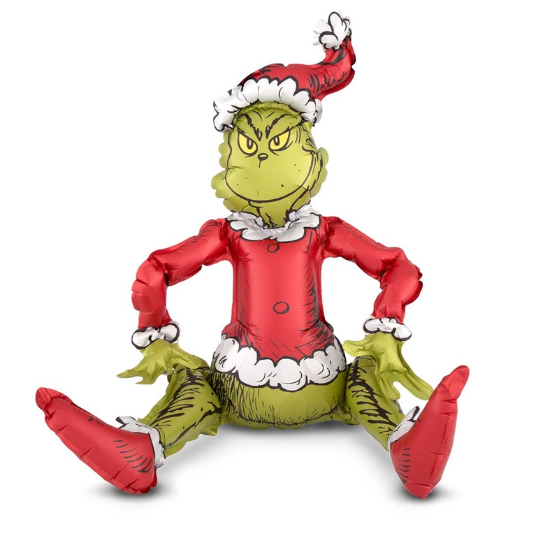 Sitting Grinch foil balloon 61cm
