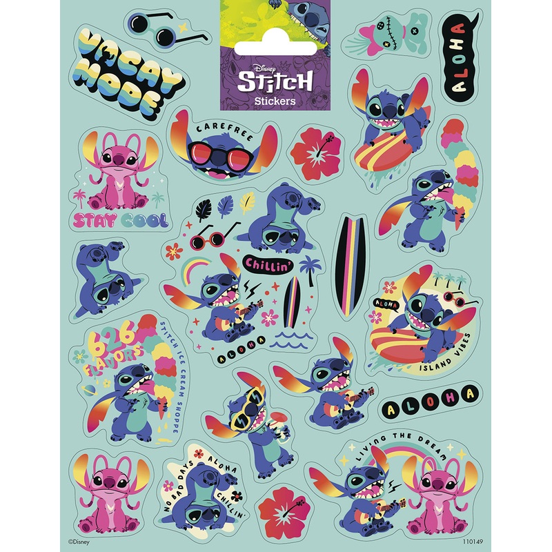 Stitch & Angel Stickers 26 x 16cm