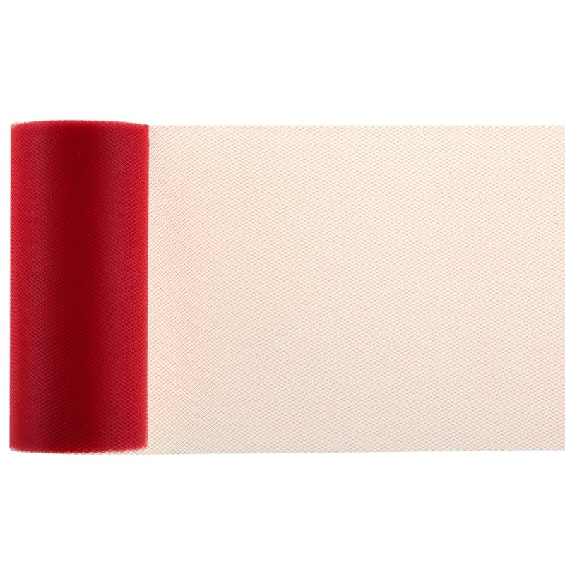 Tulle ribbon in red 1 x 20m