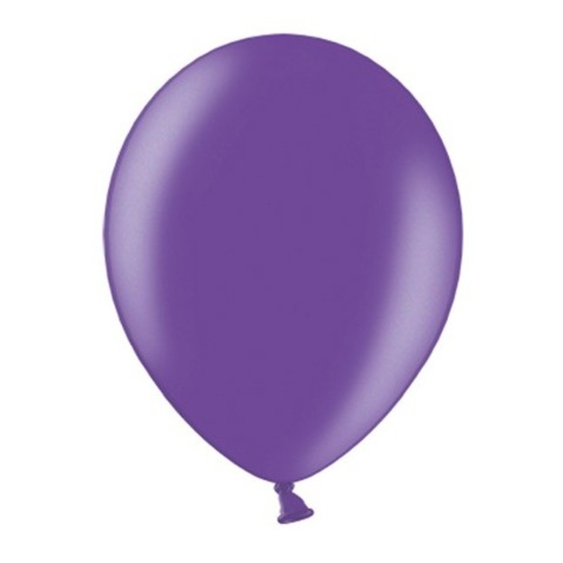 100 Celebration metallic balloons purple 23cm