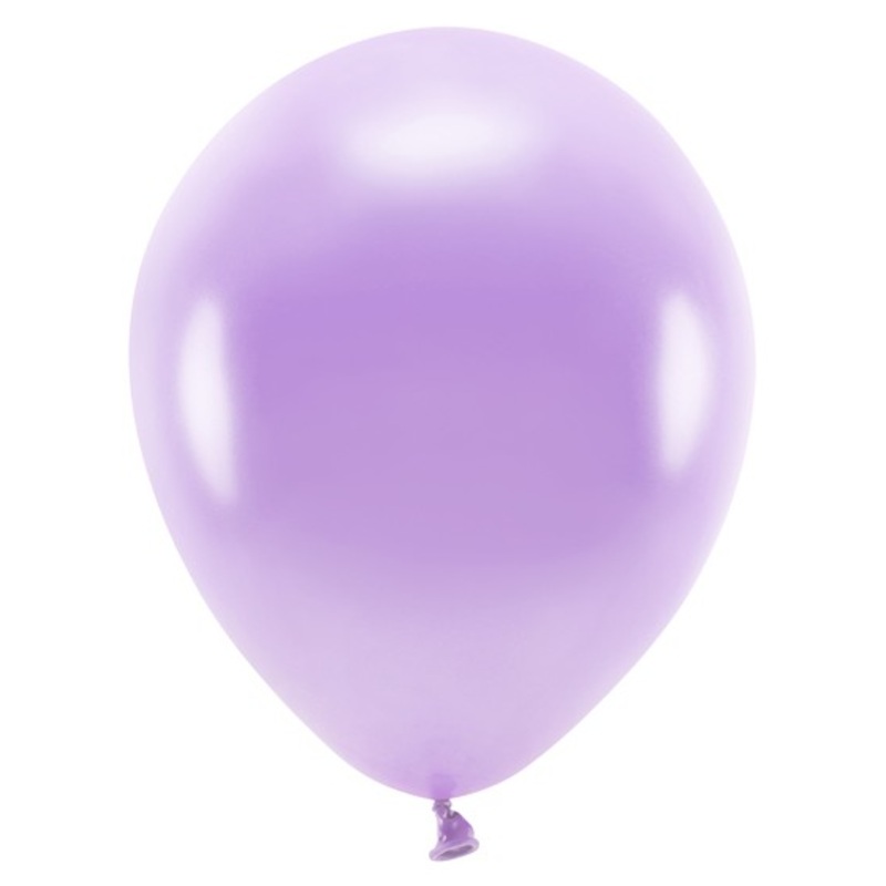 100 Eco metallic balloons lilac 30cm