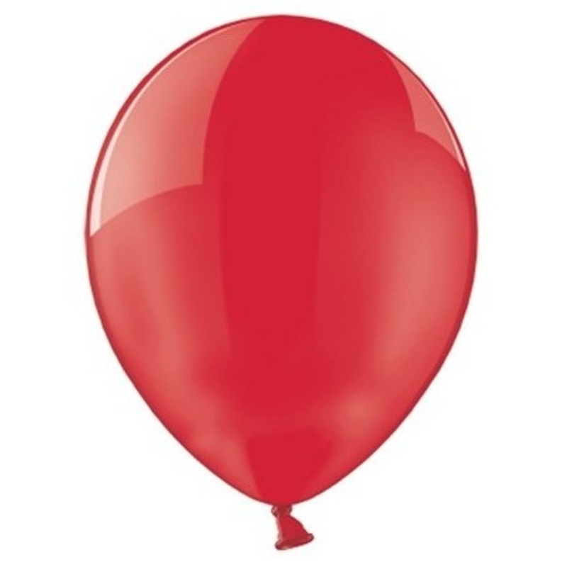 100 transparent party star balloons red 23cm