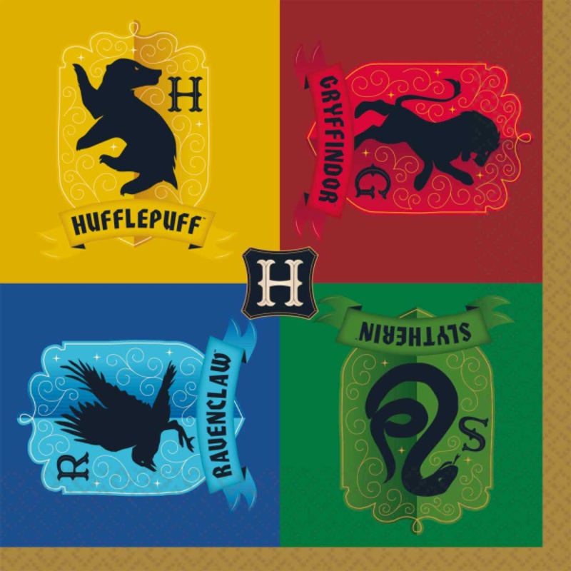 16 Magic School Hogwarts napkins
