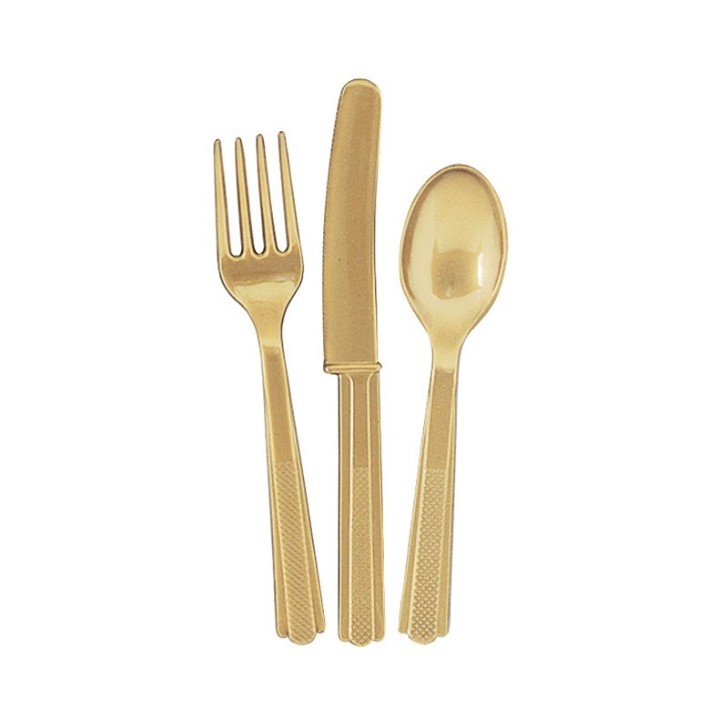 18-piece cutlery set Vera gold