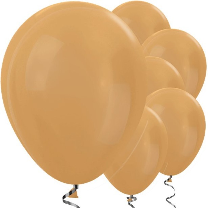 50 golden metallic balloons Jive 30cm
