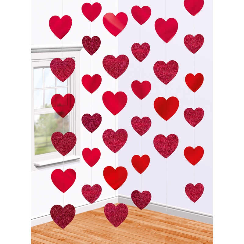6 heart decoration hanger eternal happiness 2.1m
