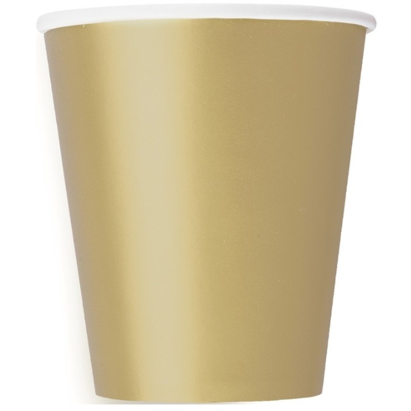 8 paper cups Vera Gold 250ml