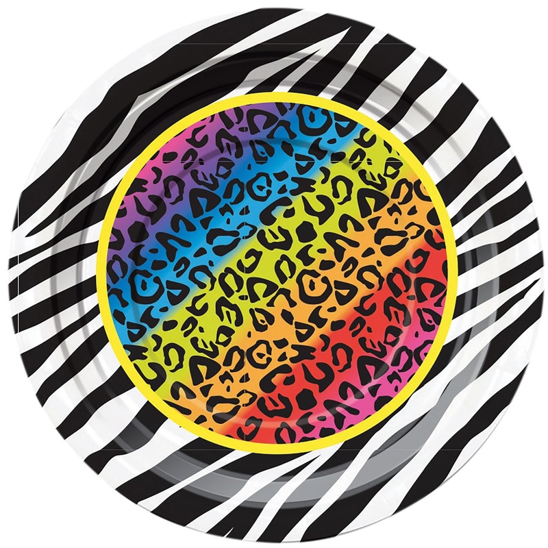 80s party Leo plate 8 pieces